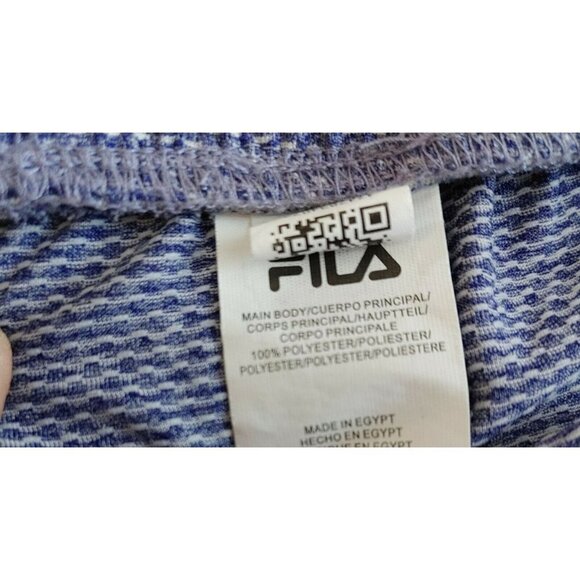 Fila Women's Athletic Shorts Size Large Blue Patterned Elastic Drawstring Waist - Picture 4 of 5